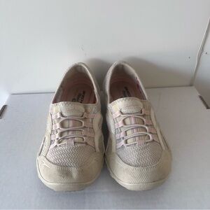 Skechers Women's Cream Slip-On Sneakers